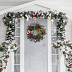 Garvee 18 in Prelit Christmas Wreaths for Front Door, Battery Operated - Image 3