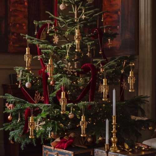 Amyhill 12 Pcs Brass Christmas Nutcracker Ornaments, Wooden Vintage - Image 5