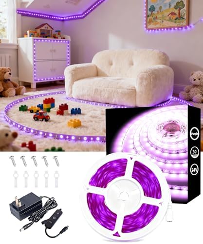 Purple LED Lights Strip Indoor Rope Lights Halloween Decor by Aalnfe