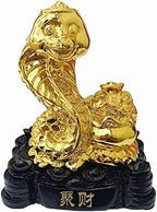 Betterdecor Gold Color Feng Shui 12 Chinese Zodiac Animal Statue Figurine Home Office Decoration and Gift for New Year Holidays and Birthday (Zodiac Snake) - Image 2