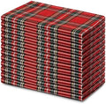 Blue Needles Christmas Buffalo Plaid Cloth Napkins Cotton Set of 12 18"x18" by BlueNeedles