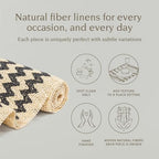 Over&Back 18x90 Natural Fiber Table Runner - Woven Fiber Table Runners for a Custom Home Decor Tablescape - Perfect for Coffee Table, Dinner Table, Living Room, and More - Image 2
