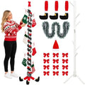 Christmas Wooden Stocking Holder Stand, Freestanding Stocking Rack Kit by PurpleStar