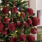 ZenNex 48Pcs Velvet Christmas Balls, Flocked Shatterproof Tree Ornaments - Image 3