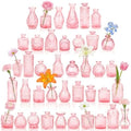 Glass Bud Vases in Bulk Small Mini Pink Vase for Flowers 40pc by PXDSDXJJWEDDING%EF%BC%86HOMEDECOR