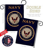 Navy Burlap Garden Flag - Set Wall Holder Armed Forces USN Seabee United State American Military Veteran Retire Official - House Decoration Banner Small Yard Gift Double-Sided Made In USA 13 X 18.5 - Image 3