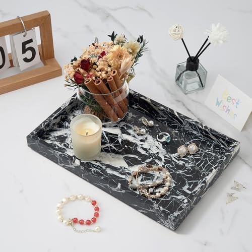 Marble Bathroom Tray,Pure Natural Vanity Tray - Image 2