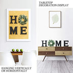 Wooden Home Letters with Wreath Artificial Eucalyptus Modern Decorative Hanging Farmhouse Sign for Living Room & Kitchen - Housewarming & Couple Gifts - Christmas Decoration - Image 5