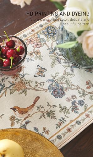 ISAENNE Designer French Linen Table Runner,87"x12"-Cornucopia - Image 5