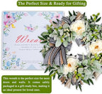 WREATHOME Lambs Ear Wreaths for Farmhouse Front Door Outside Year Round - Image 2