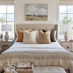 MIULEE Neutral Brown Boho Linen Pillow Covers 22x22 Inch Pack of 4 - Image 5