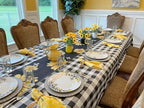 ShinyBeauty Checkered Table Cloths Cotton Tablecloth Gingham Tablecloth Square Table Overlay 54X54 Inch,4 Packs Christmas Tablecloths Wrinkle-Free Black and White Tablecloth for Party/Outdoor Tables - Image 5