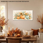WAXWHELK Pumpkin Fall Canvas Wall Art, Autumn Thanksgiving Rustic Farmhouse Painting Pictures Artwork for Bedroom Living Room Home Decor (24"x47") - Image 2