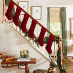 Pack 6,18" Unique Burgundy Knit Christmas Stockings Style3 - Image 4