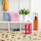 Easter Kitchen Rugs and Mats Set of 2,Spring Golden Garden Bunny Eggs Kitchen Mat,Easter Rabbit Non Slip Washable Kitchen Floor Sink Mats Decorations for Home Kitchen 18"x48"+18"x30" - Image 5