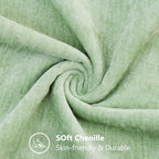 decorUhome Soft Chenille Sage Green Throw Pillow Covers 26X26 Set of 2 - Image 4