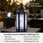 Vela Lanterns Decorative Indoor Moroccan Candle Holder, Clear, M, 3-Pack - Image 4