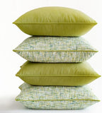 a moment Green 4 Pack Throw Pillow Covers - Chenille & Velvet Set with Piping, Farmhouse Textured Design Pillow Cases for Couch Sofa Bed Livingroom (22x22 Inch, No Insert) - Image 6