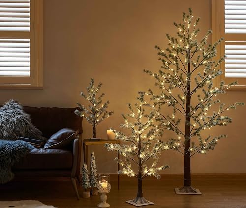 Birchlitland Lighted Pine Garland Battery Operated with Timer 6FT 48 LED Fairy Lights, Christmas Garland with Lights Wall Patio Wedding and Holiday Decor - Image 4