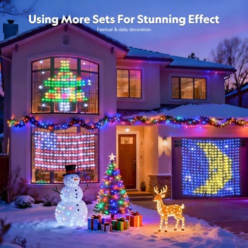 JMEXSUSS 400 LED Smart Curtain Lights for Halloween and DIY Fun, 6.5x6.5 ft - Image 2
