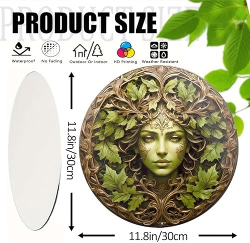 KVTTOZA 2PCS 2D Outdoor Metal Wall Art, 11.8Inch Tree Woman Man Wall Decors Gardens Guardian Decor Wall Art Plaque for Indoor Outdoor Room Garden Porch Fence Decor - Image 3