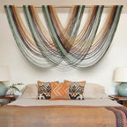 Macrame Wall Hanging Large Boho Wall Decor Yarn Wall Art Tapestry 57"W*31"L - Image 2