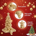 Gold Christmas Tree Stocking Holder for Mantel Set of 2 Christmas Gifts - Image 4
