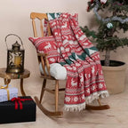 Christmas Throw Blanket & Pillow Cover Set – Cozy Cotton Holiday Décor, Reversible Festive Bedding & Sofa, Machine Washable Seasonal Home Decoration, Gift-Ready Packaging - Image 5