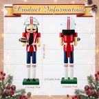 Blosssound 15" Christmas Football Nutcracker Wooden Sports Decor,Football B - Image 3