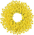 26 Inch Spring Wreaths for Front Door Large Easter Valentines Forsythia Floral Summer Spring Door Wreaths Outdoor All Season Spring Decorations for Home Porch Room Window Wall Farmhouse Decor (Yellow) by HomeDecor