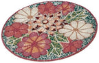 Lightnpro Flower Beaded Placemats Round, Rustic Farmhouse Hand Beaded Floral Placemats to Decorate Christmas Xmas Wedding Family Party Thanksgiving Dinner Table Décor - 13 Inch - Maroon Combo - Image 4