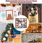 Halloscume 48 Pcs Christmas Tree Ornament Dessert Cupcake Candy, Vivid - Image 6