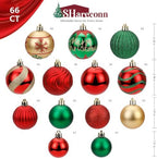 SHareconn 66Pcs Christmas Tree Decorations, Christmas Tree Ornaments Set - Image 2