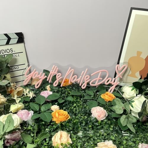 Yay Tt's Nail Day LED Neon Sign Transparent Acrylic Light Decor for Wedding Birthday Party Wall Home Bedroom Room Art Decoration with USB Light Modulator 5V - Image 4