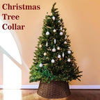 Poen Woven Rattan Christmas Tree Collar, Dark Brown, 24 Inch - Image 5