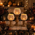 Rustic White Pumpkin Tealight Candle Holder Set, Farmhouse Halloween Pumpkin Tea Light Candle Holders Decor, Fall Tables Centerpieces for Thanksgiving & Halloween Party by Unknown