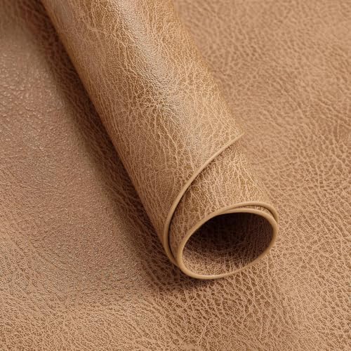 MOSAYT Vinyl Faux Leather Oval Placemats, Set of 6, Reddish Brown - Image 6