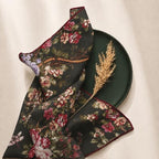 100% Cotton Printed Cloth Napkins Set of 6, 18x18 Inch Reusable Dinner Napkins, Soft Washable Floral Table Napkins for Dining, Parties & Hosting - Green Floral - Image 7