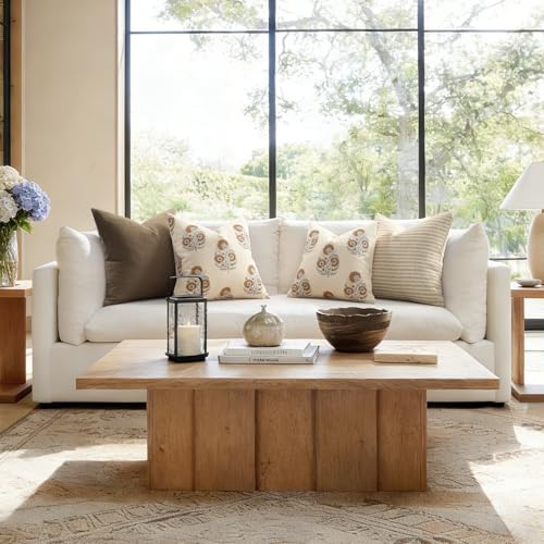 Vintage Floral Print Fall Pillow Covers 20x20 Set of 2 Patterned Accent Decorative Cushion Covers Modern Farmhouse Throw Pillow Covers for Sofa Couch Chair Bed Living Room Home Decor, Cognac Brown - Image 6