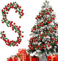 9ft Red Green Christmas Ball Garland Ornaments, Xmas Bauble Tree Garland by LFUTARI