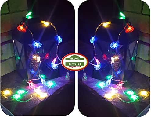 Ramadan Mubarak Wall Decoration Lights [8 Pack] Ramadan Favors Ramadan DIY Eid Decor (8 Multi Lights) - Image 4