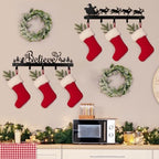 Blulu Christmas Stocking Wall Rack with 5 Hangers Holder - Image 4
