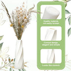 Didaey 10 Pack White Plastic Vases Bulk for Centerpieces,Retro - Image 4