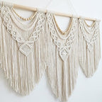 Achart Macrame Wall Hanging Large- Boho Wall Decor- large wall art- Wall Decor Living Room- Macrame Tapestry Boho Decor for Bedroom (Wooden Bead) - Image 4