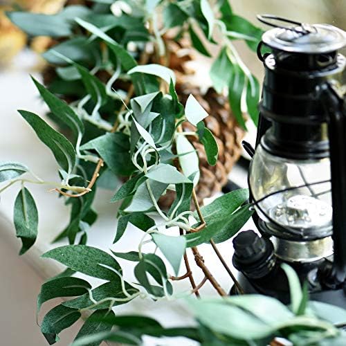 FiveSeasonStuff Hanging Rustic Willow Garlands, Bendable Artificial Greenery Vine Leaves for Wedding Home Decoration (2 pcs, 11.8 feet) - Image 6