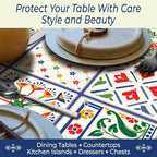 Heat Resistant Table Runner, 53 x 14 Inch - Eclectic Scandinavian Design - Image 3