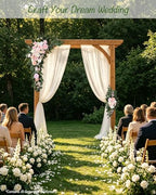40 inch 2 Pack Faux Wedding Arch Flowers, Blush White Floral Swag - Image 5