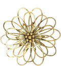 Remenna Metal Flowers Wall Decor, Metal Rustic Wall Art Decoration Farmhouse Wall Decorations Multiple Floral Hanging Decor for Bathroom Living Room Home Office Garden Kitchen 13inch (Rustic Gold) by REMENNA