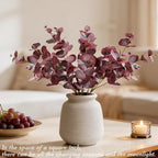 Ceramic Vase Set of 2 Ribbed Matte Rustic Farmhouse Decor - Image 3