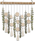 Boho Wall Decor Artificial Eucalyptus Bathroom Decor Fake Eucalyptus Plants Greenery Leaves with Wooden Bead Garland on Stick Rustic Farmhouse Home Decorations for Bedroom Living room Nursery Kitchen by Cyitimo